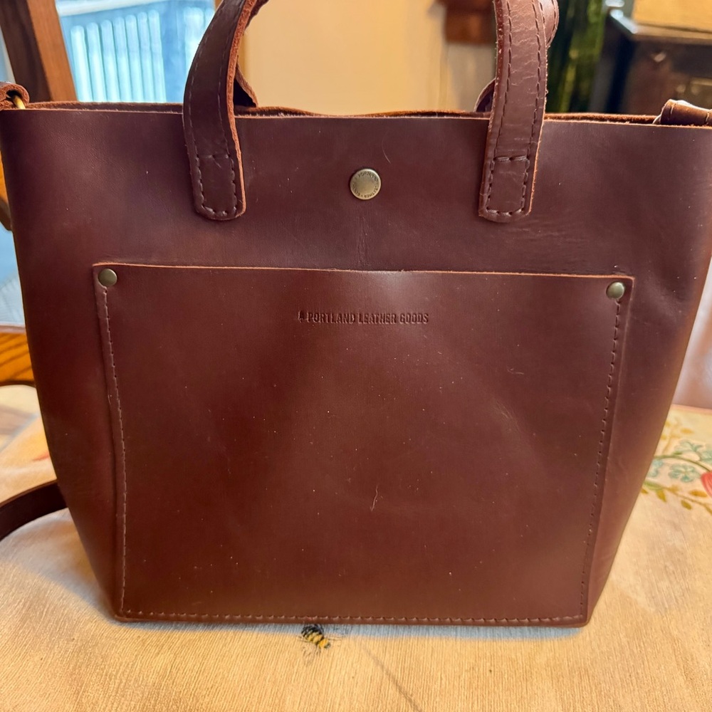 Portland Leather Mini Crossbody Bag in Cognac NWOT